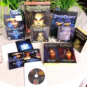PC StarCraft Game Bundle w/ Strategy Guides, Books, etc.